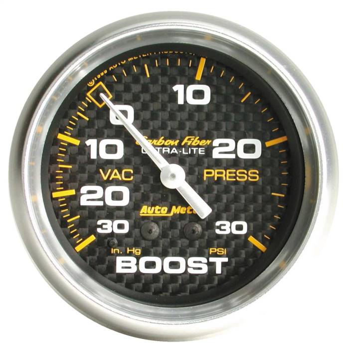 AutoMeter - AutoMeter Carbon Fiber Mechanical Boost/Vacuum Gauge 4803