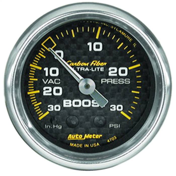 AutoMeter - AutoMeter Carbon Fiber Mechanical Boost/Vacuum Gauge 4703