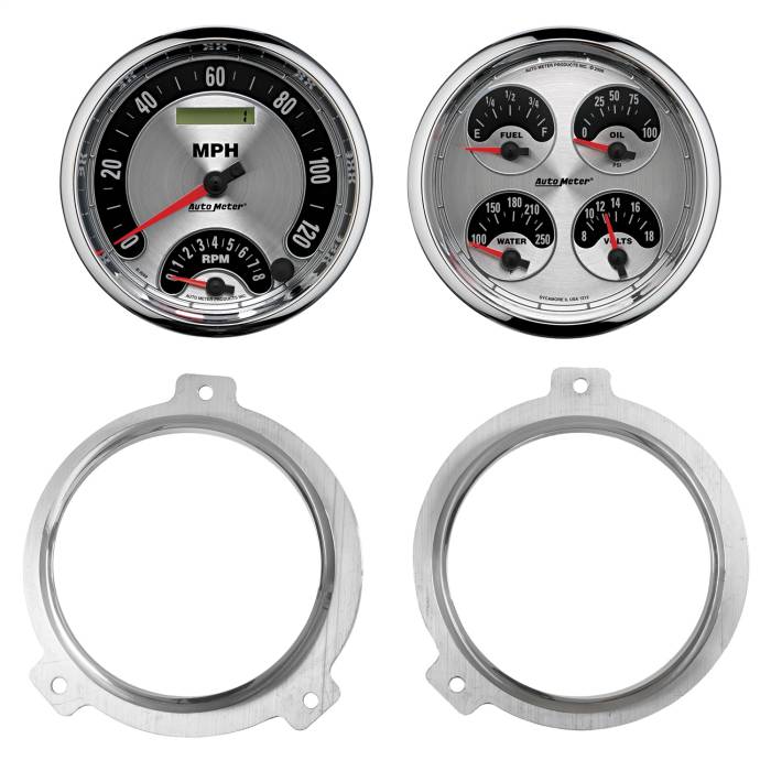 AutoMeter - AutoMeter American Muscle Direct Fit Gauge Kit 7038-01