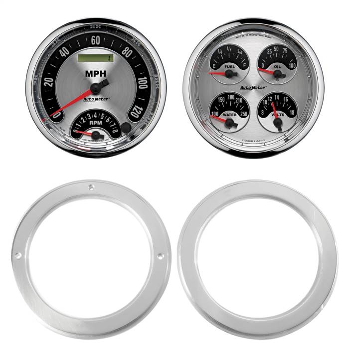 AutoMeter - AutoMeter American Muscle Direct Fit Gauge Kit 7037-01