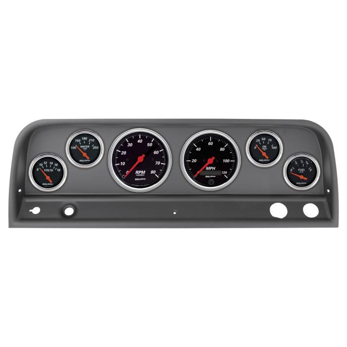 AutoMeter - AutoMeter Designer Black 6 Gauge Set TACH/MPH/FUEL/OILP/WTMP/VOLT 2128-06