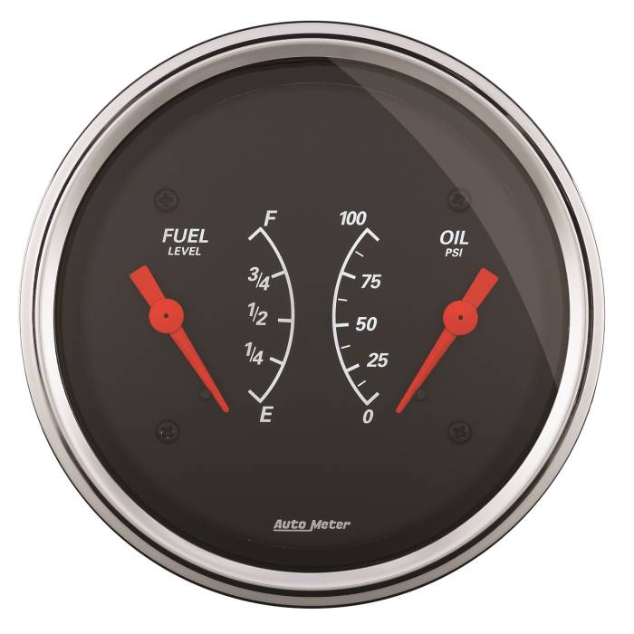 AutoMeter - AutoMeter Designer Black Oil/Fuel Dual Gauge 1413