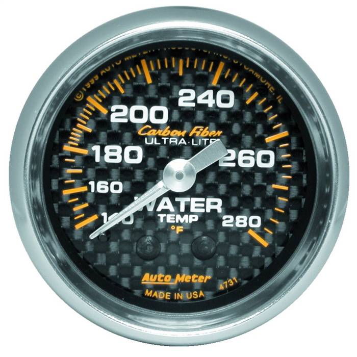 AutoMeter - AutoMeter Carbon Fiber Mechanical Water Temperature Gauge 4731