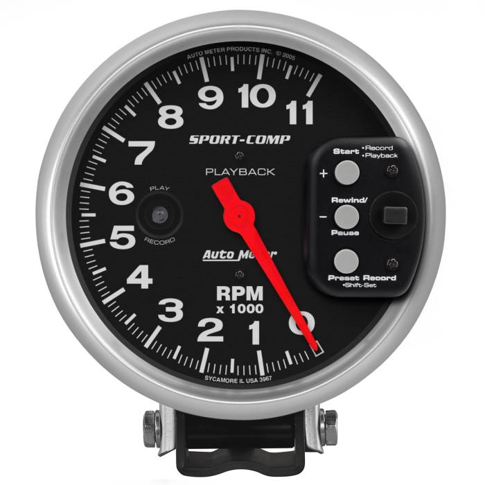 AutoMeter - AutoMeter Sport-Comp Playback Tachometer 3967