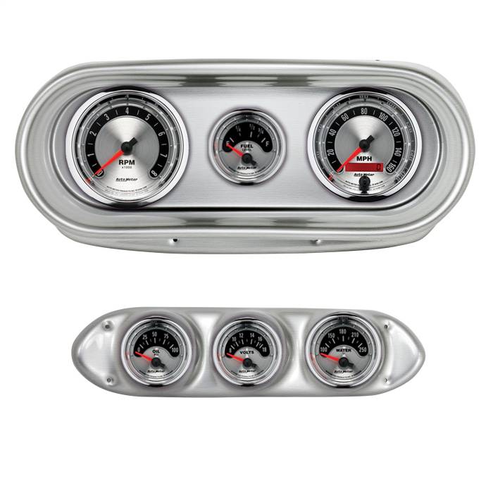 AutoMeter - AutoMeter American Muscle 6 Gauge Set TACH/MPH/FUEL/OILP/WTMP/VOLT 2127-01