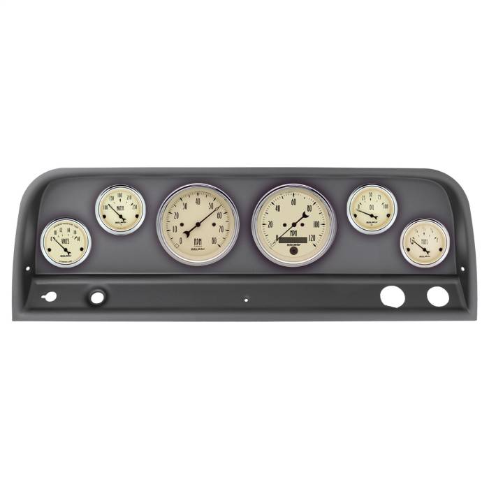 AutoMeter - AutoMeter Antique Beige 6 Gauge Set TACH/MPH/FUEL/OILP/WTMP/VOLT 2128-02