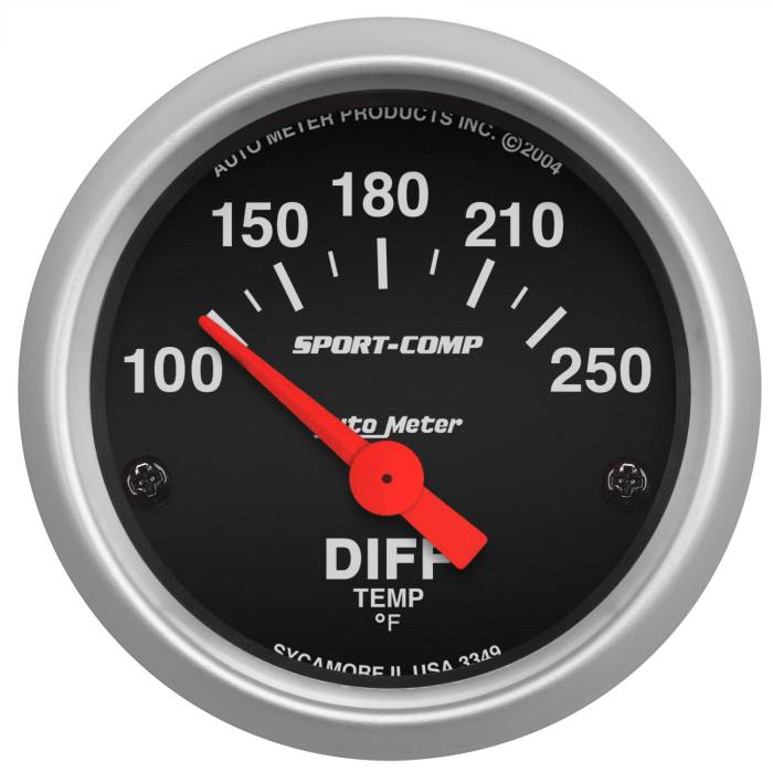 AutoMeter - AutoMeter Sport-Comp Electric Differential Temperature Gauge 3349