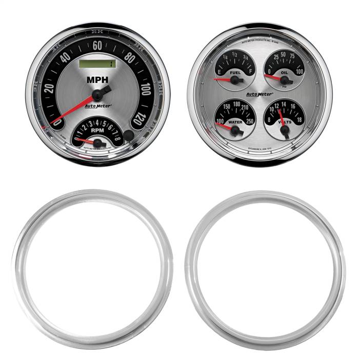 AutoMeter - AutoMeter American Muscle Direct Fit Gauge Kit 7039-01