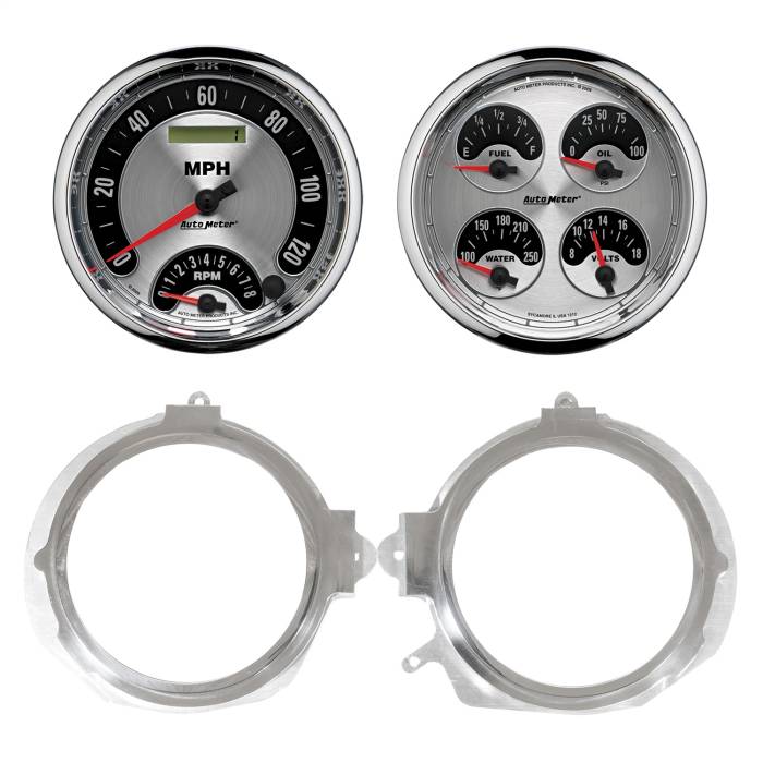 AutoMeter - AutoMeter American Muscle Direct Fit Gauge Kit 7056-01