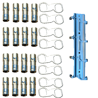Chevrolet Performance Parts - 19540280 - GM Big Block Chevy Gen VI (1996-2002 Factory Roller Blocks Only) Hydraulic Roller Lifter Kit- Includes 16 Lifters, 8 Tie Bars, 1 Retainer Spring & Hardware