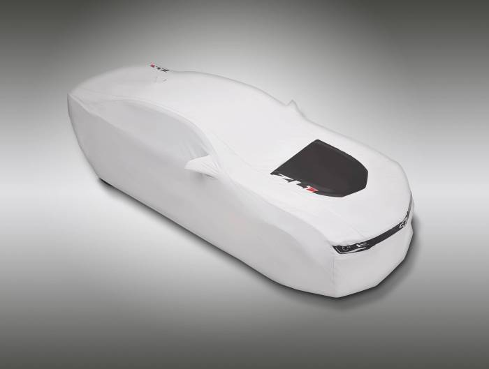 GM (General Motors) - 23248243 Premium All-Weather Outdoor Car Cover in Very Light Grey with ZL1 Logo