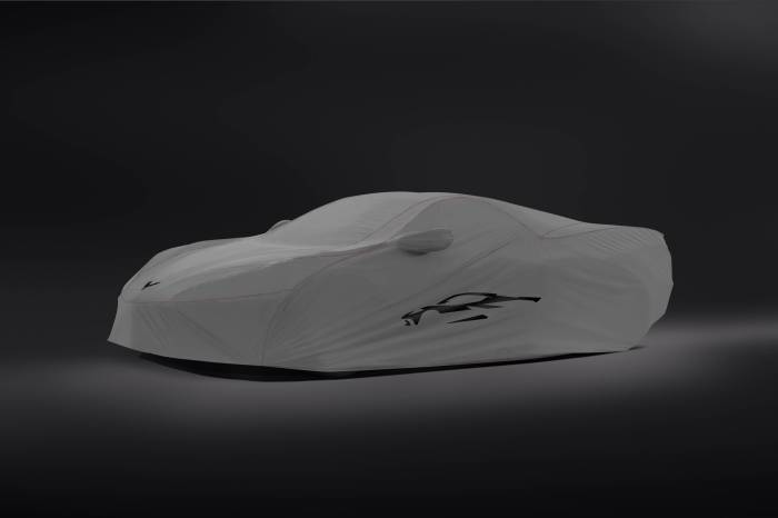 GM (General Motors) - 85138416 Premium Outdoor Car Cover in Gray with Corvette Silhouette