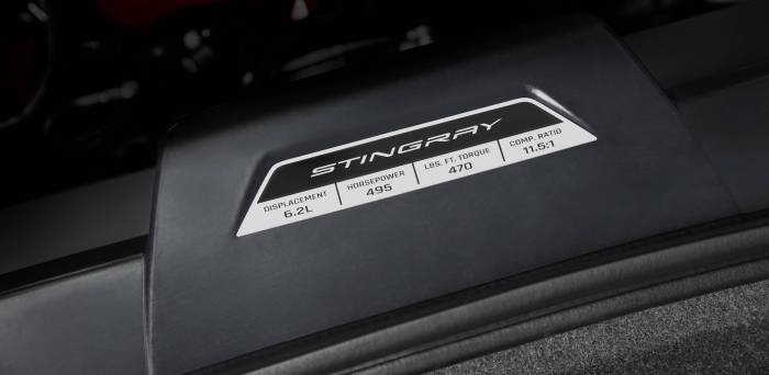 GM (General Motors) - 87818050 Engine Specification Plaque for Stingray (for Models with NPP Performance Exhaust)
