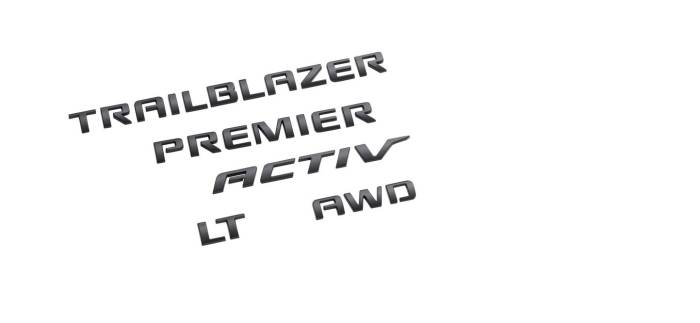 GM (General Motors) - 42764658 Rear Trailblazer Emblems in Black