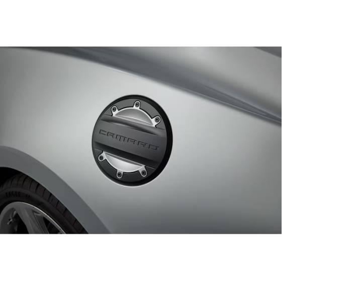 GM (General Motors) - 23506592 Fuel Filler Door in Black with Silver Ice Metallic Inserts