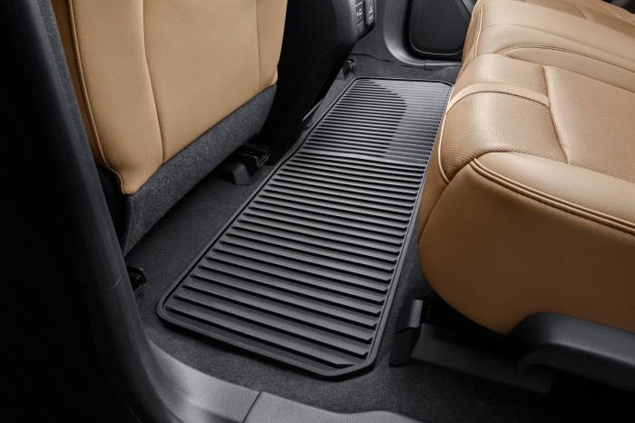 GM (General Motors) - 84148091 Second-Row One-Piece Premium All-Weather Floor Mat in Jet Black