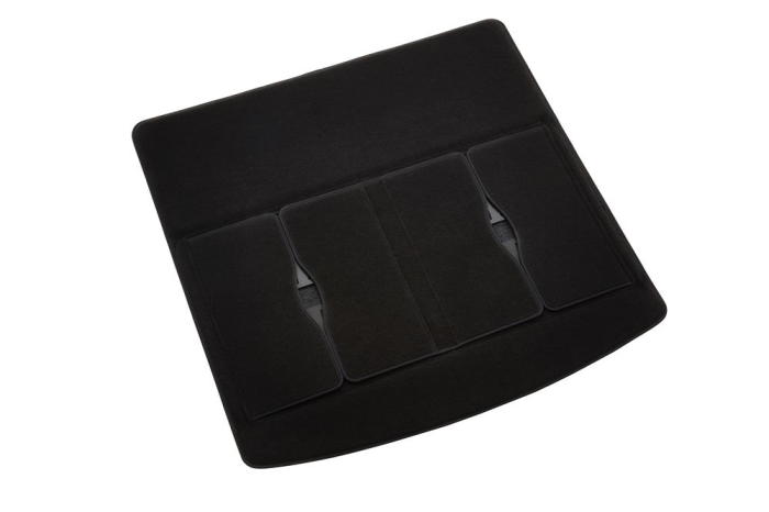GM (General Motors) - 84714859 Premium Carpeted Cargo Area Mat in Jet Black with Integrated Cargo Bin
