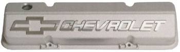 Chevrolet Performance Parts - 12480127 - "Chevrolet" logo cast aluminum "Short Design" for small block ('86 and prior heads only)