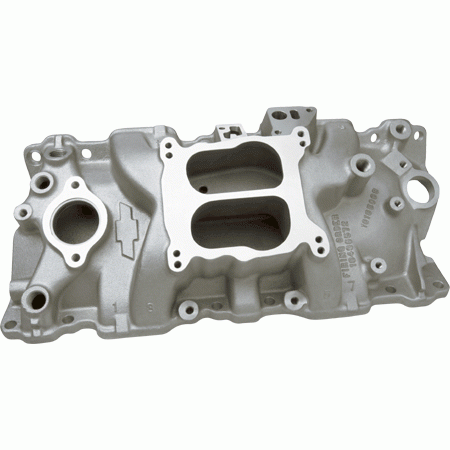 Chevrolet Performance Parts - 10185063 - ZZ4 Aluminum Intake Manifold- 1955-1986 Small Block Chevy With EGR - Spread Bore Or Square Bore Carb Flange