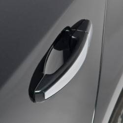 GM (General Motors) - 20919349 - GM Door Handle Set - Black Granite Metallic (Gar) With Chrome Stripe, 2011-15 Chevy Cruze