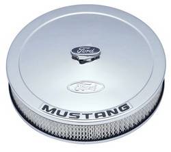 Proform - Proform Parts 302-361 - 13" Round Ford Mustang Air Cleaner - Chrome with Black Emblems