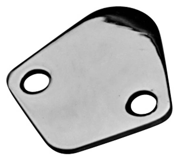 Proform - Proform Parts 66107 - Chrome Fuel Pump Block-Off Plate - Chevy Big Block and Most V6, Ford 289-302, Chrysler 273-440