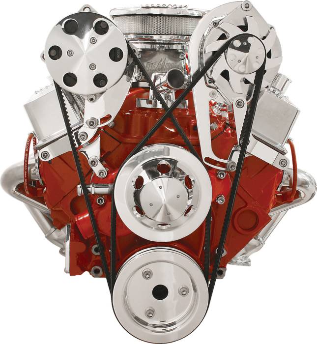 BSP10220 - Billet Specialties Bracket - Alternator Top Mount V-Groove Sbc  Short Water Pump