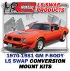 LSx Performance - LS Engine Swap Kits - 1970-81 GM F Body 2nd Gen LS Engine and Trans Conversion Mount Kits