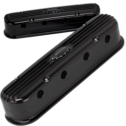 Billet Specialties - BSPP95475 - Billet Specialties Billet Aluminum Valve Covers, Ls Modular For Use With Ls3 Coils 12611424, Profile Collection, Black - Image 1