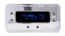 Dakota Digital DCC-2200-C-B - Digital Rectangular Climate Control system, fits Vintage Air Gen II, Chrome, Blue Display