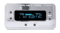 Dakota Digital DCC-2200-C-T - Digital Rectangular Climate Control system, fits Vintage Air Gen II, Chrome, Teal Display