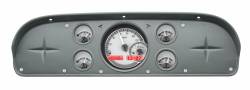 Dakota Digital VHX-57F-PU-S-R - 1957-60 Ford Pickup VHX System, Silver Alloy Style Face, Red Display