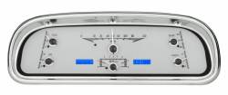 Dakota Digital VHX-60F-FAL-S-B - 1960-63 Ford Falcon VHX System, Silver Alloy Style Face, Blue Display