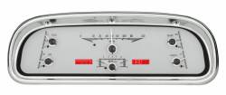 Dakota Digital VHX-60F-FAL-S-R - 1960-63 Ford Falcon VHX System, Silver Alloy Style Face, Red Display