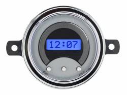 Dakota Digital - Dakota Digital VLK-49F-S-B - 1949-50 Ford Car Digital Clock, Silver Alloy Style Face, Blue Display - Image 1