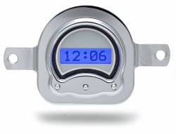 Dakota Digital - Dakota Digital VLK-51F-S-B - 1951 Ford Car Digital Clock, Silver Alloy Style Face, Blue Display - Image 1