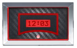 Dakota Digital - Dakota Digital VLK-57C-C-R - 1957 Chevy Car Digital Clock, Carbon Fiber Style Face, Red Display - Image 1