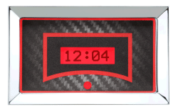 Dakota Digital - Dakota Digital VLK-57C-C-R - 1957 Chevy Car Digital Clock, Carbon Fiber Style Face, Red Display - Image 2