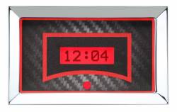 Dakota Digital - Dakota Digital VLK-57C-C-R - 1957 Chevy Car Digital Clock, Carbon Fiber Style Face, Red Display - Image 3