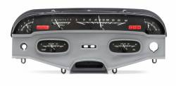 Dakota Digital VHX-58C-IMP-K-R - 1958 Chevy Impala VHX System, Black Alloy Style Face, Red Display