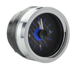 Dakota Digital - Dakota Digital VLC-55C-C-B - 1955-56 Chevy Car Analog Clock, Carbon Fiber Style Face, Blue Display - Image 2