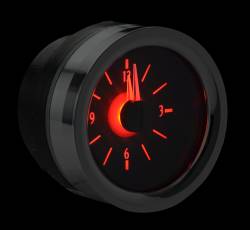 Dakota Digital - Dakota Digital VLC-55C-C-R - 1955-56 Chevy Car Analog Clock, Carbon Fiber Style Face, Red Display - Image 2