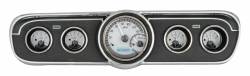 Dakota Digital VHX-65F-MUS-S-W - 1965-66 Ford Mustang VHX System, Silver Alloy Style Face, White Display