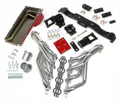 Trans-Dapt Performance  - LS Engine Swap in a Box Kit for LS Engine into 70-74 F-Body Auto Transmission with HTC Silver Ceramic Headers Trans Dapt 42022 - Image 1