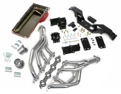 Trans-Dapt Performance  - LS Engine Swap in a Box Kit for LS into 67-69 F-Body or 68-74 X-Body with Auto Trans and HTC Silver Ceramic Coated Headers Trans Dapt 42012 - Image 1