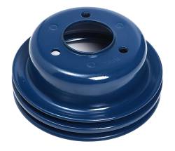 Trans-Dapt Performance  - TD8316 - Crankshaft Pulley; 2 Groove; 1965-1966 FORD 289; O.E. Water Pump - Ford Blue Powder Coated - Image 2