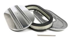 Trans-Dapt Performance  - Trans-Dapt Performance Products Finned Aluminum Oval Air Cleaner Kit 6048 - Image 1