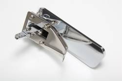 Trans-Dapt Performance  - TD9510 - Floor Mount Gas Pedal; 2 Vertical Rubber Inserts; 6-1/2" x 2" Rectangular Pedal - Chromed Aluminum with Stainless Mounting Fixture - Image 2