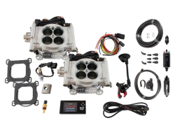 FiTech Fuel Injection - Fitech 31061 Go EFI 2x4 System Master Kit w/ Inline Fuel Pump, Aluminum Finish - Image 1