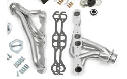 Trans-Dapt Performance  - Jeep CJ Engine Swap In A Box Kit for 55-78 SB Chevy in 72-86 Jeep CJ with Elite Heavy Duty Matte Silver Headers Trans Dapt 41004 - Image 2